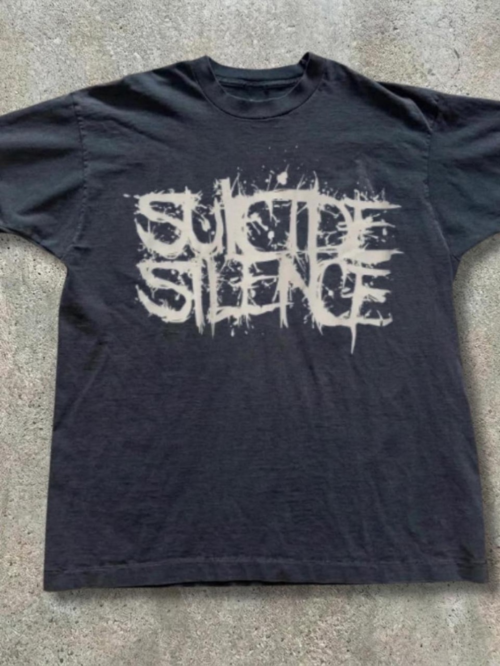Gildan Black Short Sleeve Tee with White Suicide Silence Logo